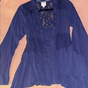 Blue lace cardigan